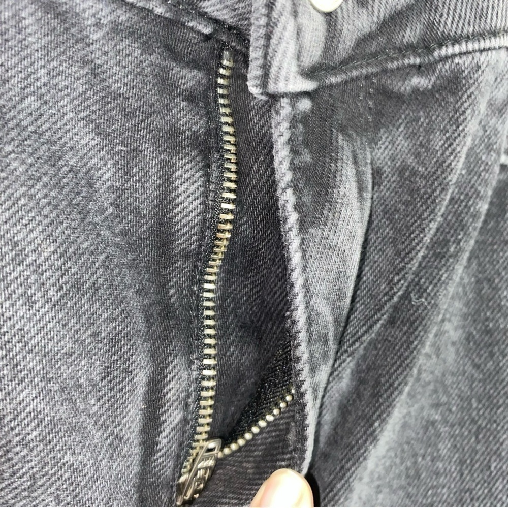 Zara Black High Rise Straight Leg Jeans - Picture 6 of 7